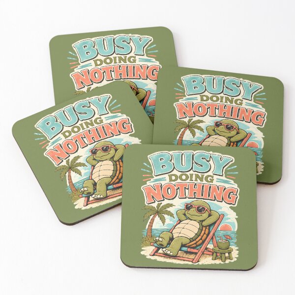 Item preview, Busy Doing Nothing Funny Turtle Sticker | Relaxed Weekend Lifestyle Retro Design designed and sold by Artistry in Motion by MADsrecreation.