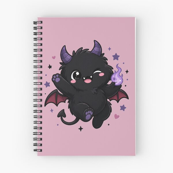 Item preview, Playful Cute Demon Holding a Purple Flame designed and sold by House of Rein.