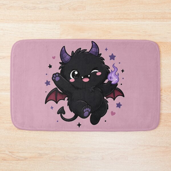 Item preview, Playful Cute Demon Holding a Purple Flame designed and sold by House of Rein.