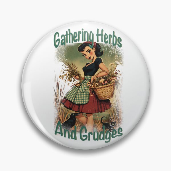 Item preview, Bog Witch Gathering Herbs and Grudges | Cottagecore Witch Halloween Art designed and sold by Quietest Riot.
