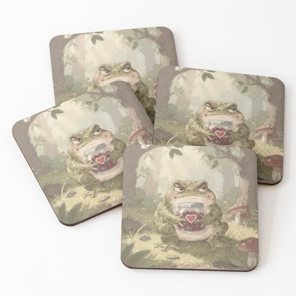 Item preview, Grumpy Toad Guarding His Jam Jar designed and sold by PictorialWhimsy.