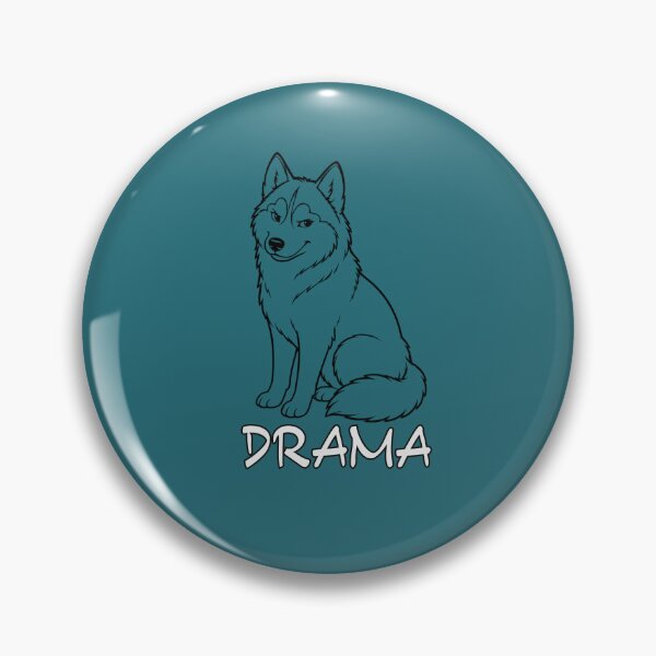 Item preview, Minimalist Husky Drama Shirt | Funny Siberian Husky Line Art Graphic Tee designed and sold by AdicretorDesign.