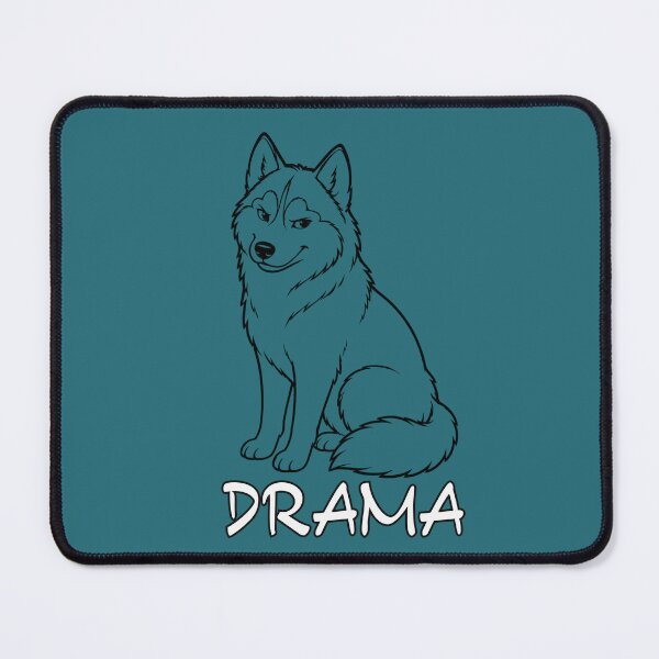 Item preview, Minimalist Husky Drama Shirt | Funny Siberian Husky Line Art Graphic Tee designed and sold by AdicretorDesign.