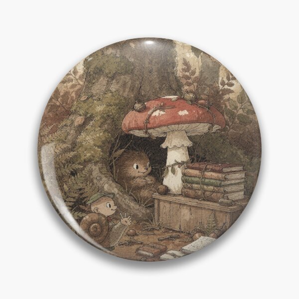 Item preview, Snail Bookseller at the Toadstool Stall designed and sold by PictorialWhimsy.