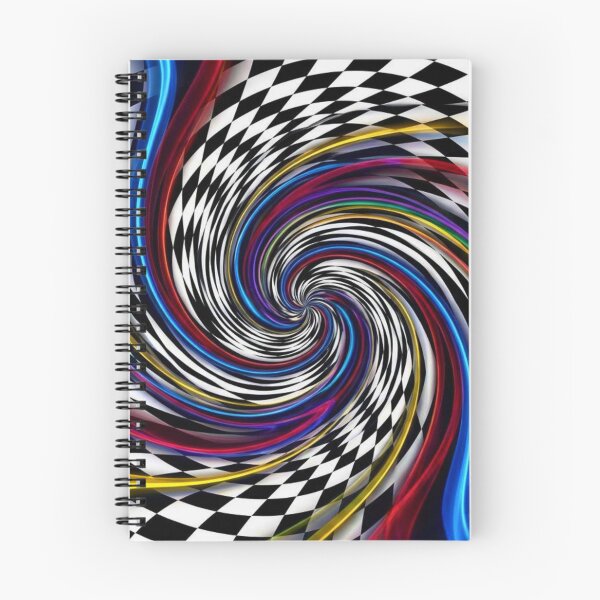 Item preview, Trippy Checkerboard Vortex Neon Optical Illusion Art designed and sold by HAPPY HARBOR DESIGN .