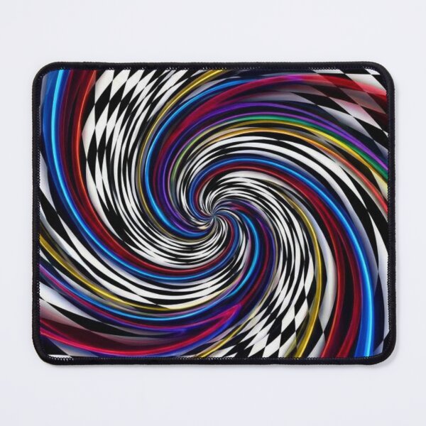 Item preview, Trippy Checkerboard Vortex Neon Optical Illusion Art designed and sold by HAPPY HARBOR DESIGN .