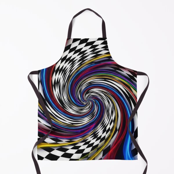 Item preview, Trippy Checkerboard Vortex Neon Optical Illusion Art designed and sold by HAPPY HARBOR DESIGN .