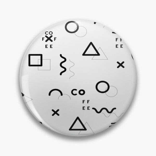 Item preview, COFFEE Memphis Pattern - White Minimal 90s Geometric Abstract designed and sold by ICANTWithoutCOFFEE.