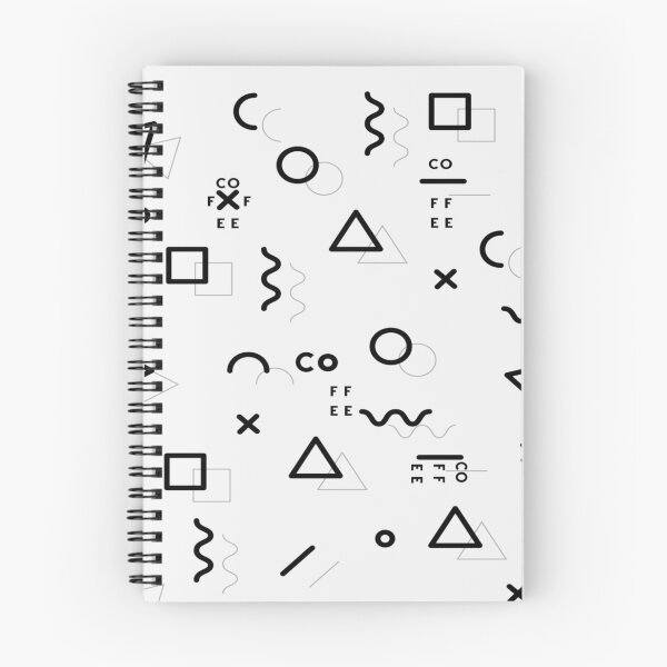 Item preview, COFFEE Memphis Pattern - White Minimal 90s Geometric Abstract designed and sold by ICANTWithoutCOFFEE.