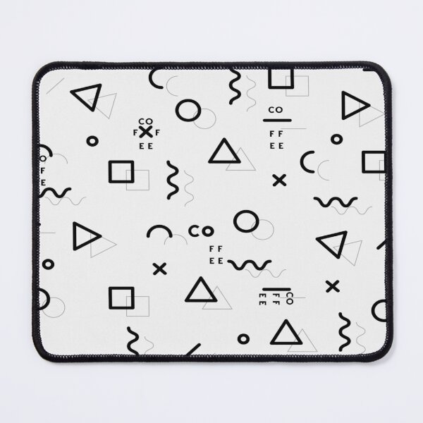 Item preview, COFFEE Memphis Pattern - White Minimal 90s Geometric Abstract designed and sold by ICANTWithoutCOFFEE.