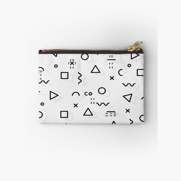 Item preview, COFFEE Memphis Pattern - White Minimal 90s Geometric Abstract designed and sold by ICANTWithoutCOFFEE.