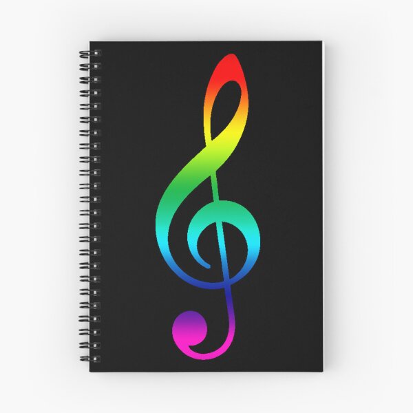Aperçu de l'œuvre Rainbow Treble Clef créée et vendue par rfmdesigns.