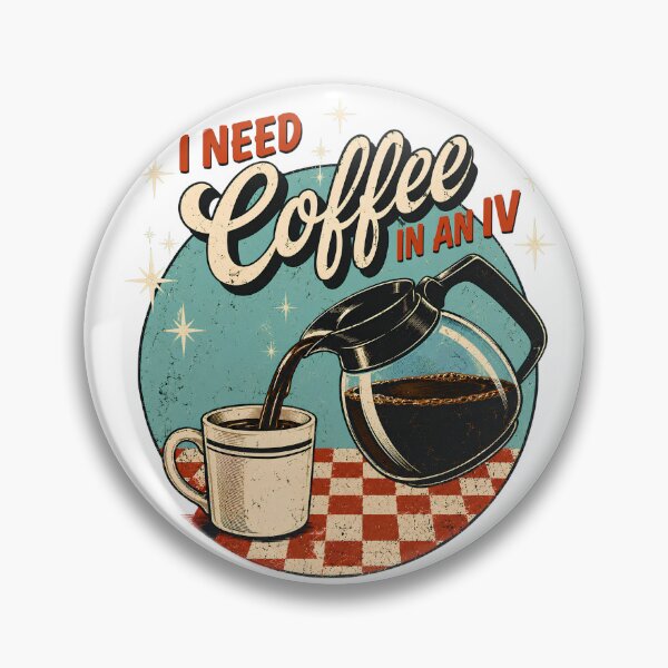 Item preview, I Need Coffee In An IV Retro Vintage Diner Coffee Lover Humor Caffeine designed and sold by VGAfanatic.