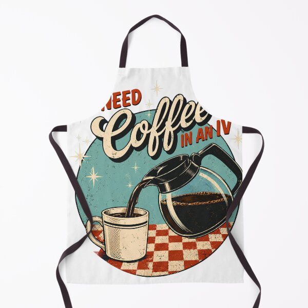 Item preview, I Need Coffee In An IV Retro Vintage Diner Coffee Lover Humor Caffeine designed and sold by VGAfanatic.