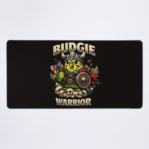 Item preview, Budgie Warrior - Viking Bird Cartoon designed and sold by SidTastic .
