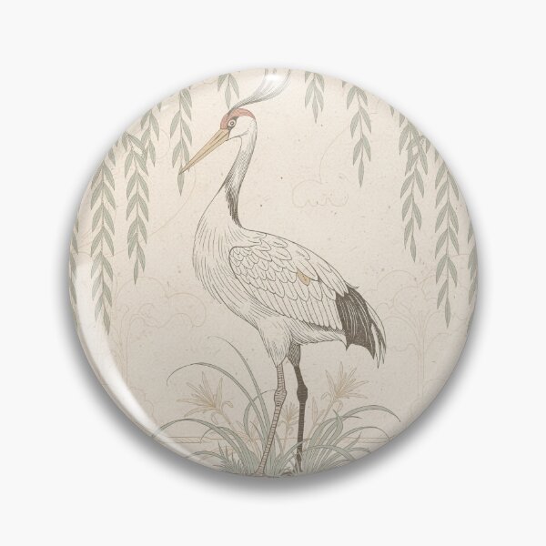 Item preview, Ink Crane and Willow Art Nouveau Print designed and sold by PictorialWhimsy.