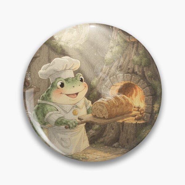Item preview, Cottage Toad Baker with Acorn Bread designed and sold by PictorialWhimsy.