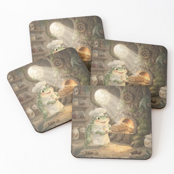 Item preview, Cottage Toad Baker with Acorn Bread designed and sold by PictorialWhimsy.