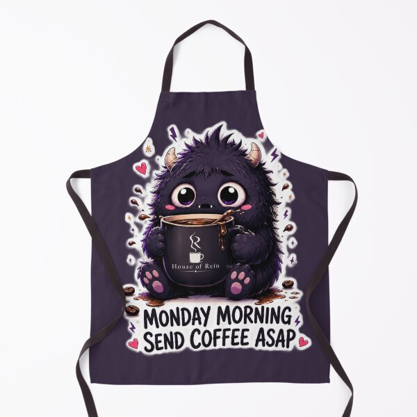 Item preview, Monday Morning Send Coffee ASAP Cute Monster designed and sold by House of Rein.