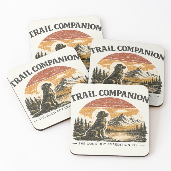 Item preview, Vintage Trail Companion Retro Dog Sunset designed and sold by EvergreenThread.