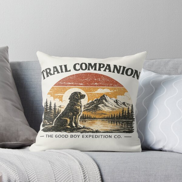 Item preview, Vintage Trail Companion Retro Dog Sunset designed and sold by EvergreenThread.