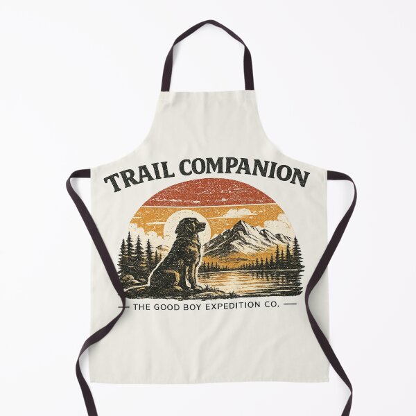 Item preview, Vintage Trail Companion Retro Dog Sunset designed and sold by EvergreenThread.