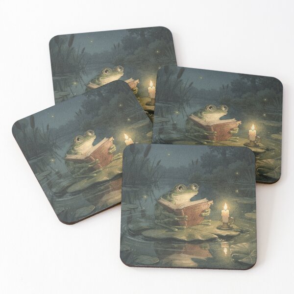 Item preview, Frog Scholar Reading by Candlelight designed and sold by PictorialWhimsy.
