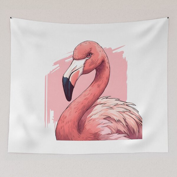Item preview, Pink Flamingo Sticker | Elegant Tropical Bird Illustration | Flamingo Art designed and sold by dreamz-world.