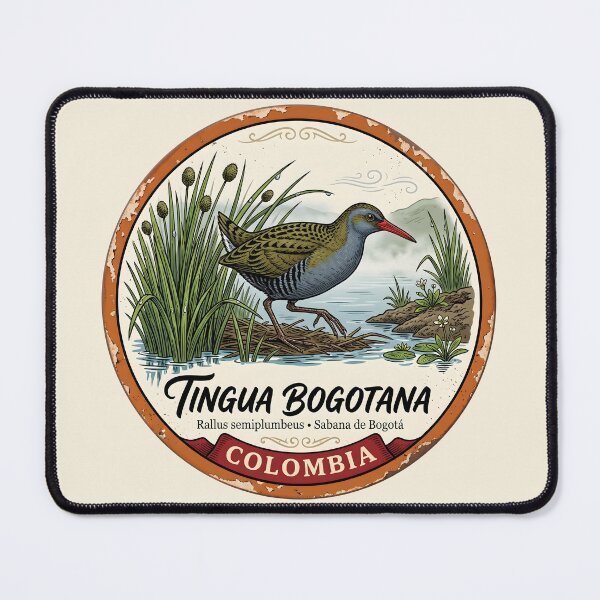 Item preview, Bogotá Rail Sticker — Vulnerable Colombian Wetland Bird Badge designed and sold by ColombianaShop.
