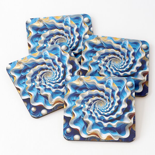 Item preview, Quilled Paper with Blue and White Ruffles designed and sold by Vicky Brago-Mitchell®.