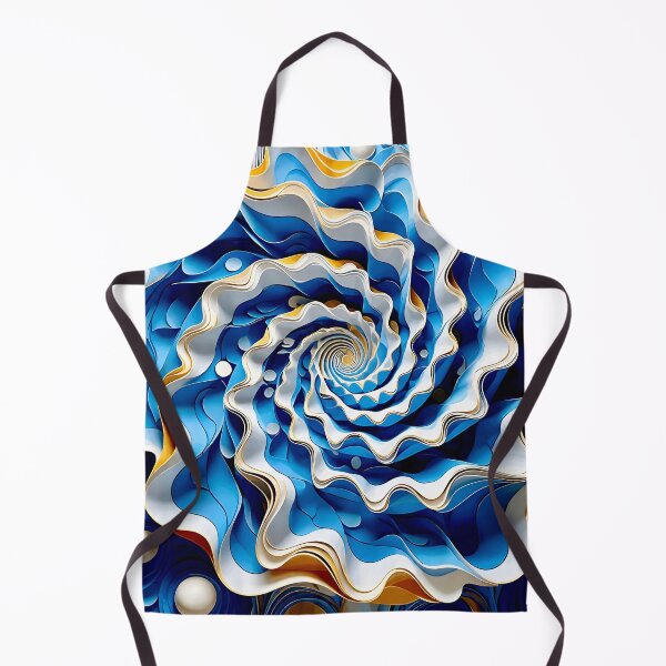 Item preview, Quilled Paper with Blue and White Ruffles designed and sold by Vicky Brago-Mitchell®.