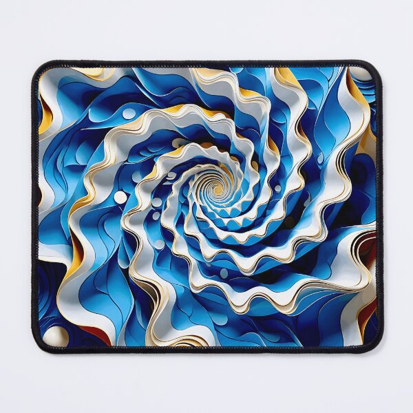 Item preview, Quilled Paper with Blue and White Ruffles designed and sold by Vicky Brago-Mitchell®.