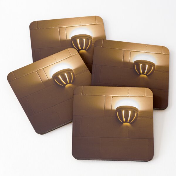 Item preview, Warm Wall Sconce Light Casting Golden Glow On Tiled Brick Interior Wall For Cozy Ambience designed and sold by Nmallia.