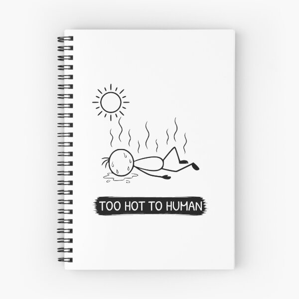 Item preview, Funny Hot Weather T-Shirt | Too Hot To Human | Summer Humour | Minimalist Stick Figure designed and sold by Pebl-Co.