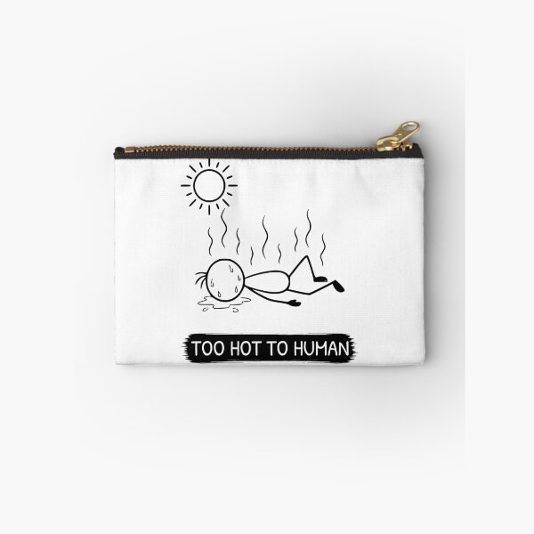 Item preview, Funny Hot Weather T-Shirt | Too Hot To Human | Summer Humour | Minimalist Stick Figure designed and sold by Pebl-Co.
