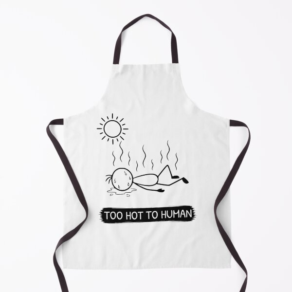 Item preview, Funny Hot Weather T-Shirt | Too Hot To Human | Summer Humour | Minimalist Stick Figure designed and sold by Pebl-Co.