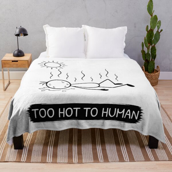 Item preview, Funny Hot Weather T-Shirt | Too Hot To Human | Summer Humour | Minimalist Stick Figure designed and sold by Pebl-Co.