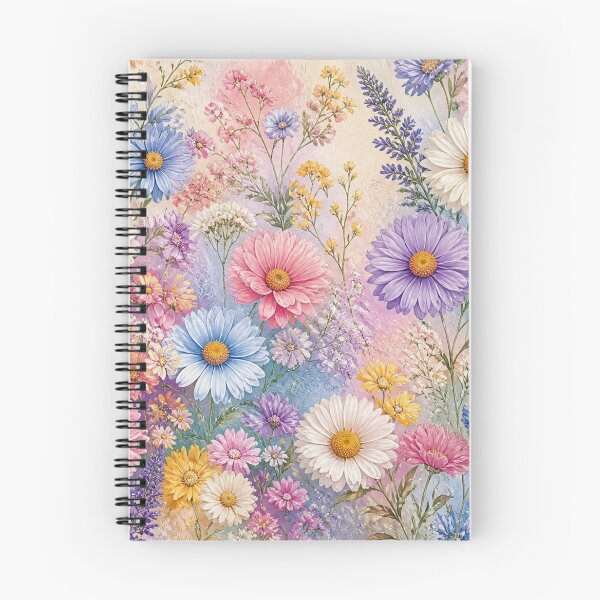 Item preview, Romantic wildflowers in pink and light blue designed and sold by uunaa.