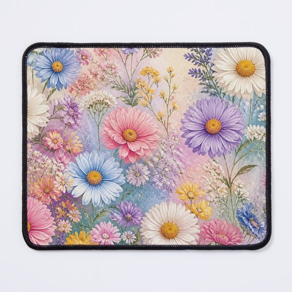 Item preview, Romantic wildflowers in pink and light blue designed and sold by uunaa.