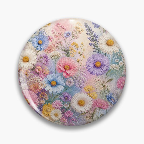 Item preview, Romantic wildflowers in pink and light blue designed and sold by uunaa.