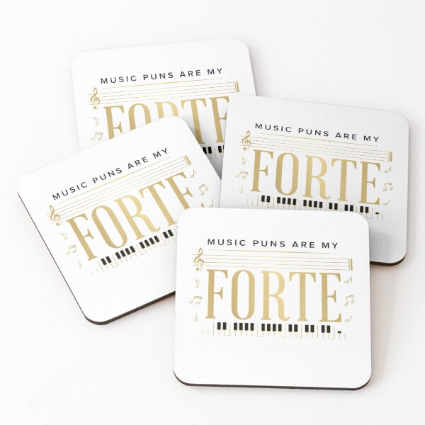 Item preview, Music Puns Are My Forte – Funny Musician Piano Pun Design designed and sold by Midnight Veil Designs.