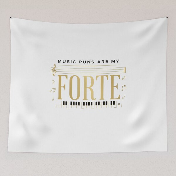 Item preview, Music Puns Are My Forte – Funny Musician Piano Pun Design designed and sold by Midnight Veil Designs.