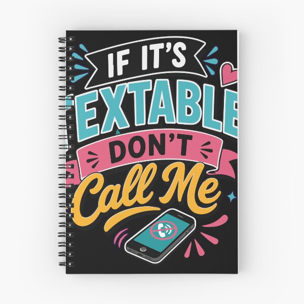 Item preview, If It's Textable Don't Call Me – Funny Introvert Quote with Colorful Retro Typography, Cute Phone Illustration, Sarcastic Anti Calling Humor, Millennial and Gen Z Communication Style designed and sold by Huddy-clothes.