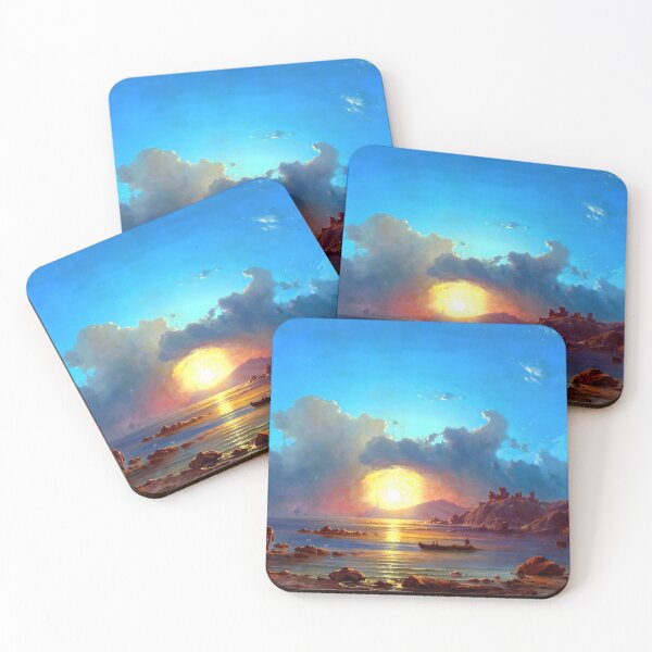 Item preview, Sunset on a Bay with Castle Ruins designed and sold by Jon-Baran.