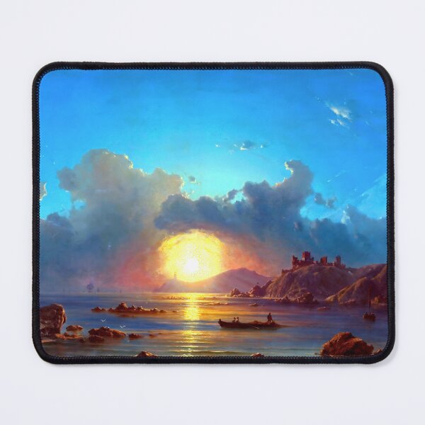 Item preview, Sunset on a Bay with Castle Ruins designed and sold by Jon-Baran.