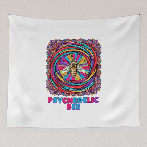 Artikelvorschau, Psychedelic Bee Abstract Mandala Insect Graphic entworfen und verkauft von ColeLaniTrading.