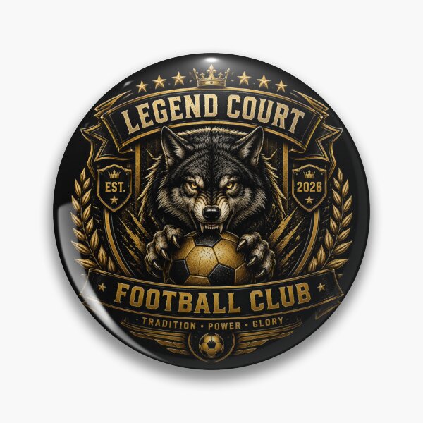 Item preview, Legend Court Football Club Wolf Crest Vintage Soccer Design designed and sold by LegendCourt.