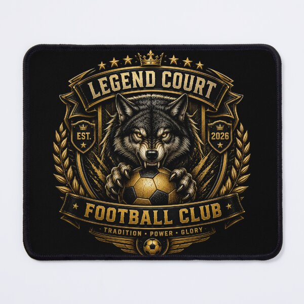 Item preview, Legend Court Football Club Wolf Crest Vintage Soccer Design designed and sold by LegendCourt.