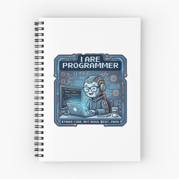 Item preview, I ARE PROGRAMMER Cute Robot Coding Design designed and sold by Nadir071010.