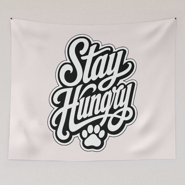 Item preview, Stay Hungry Paw Print Motivational Dog Lover designed and sold by Tsugraf Designs.